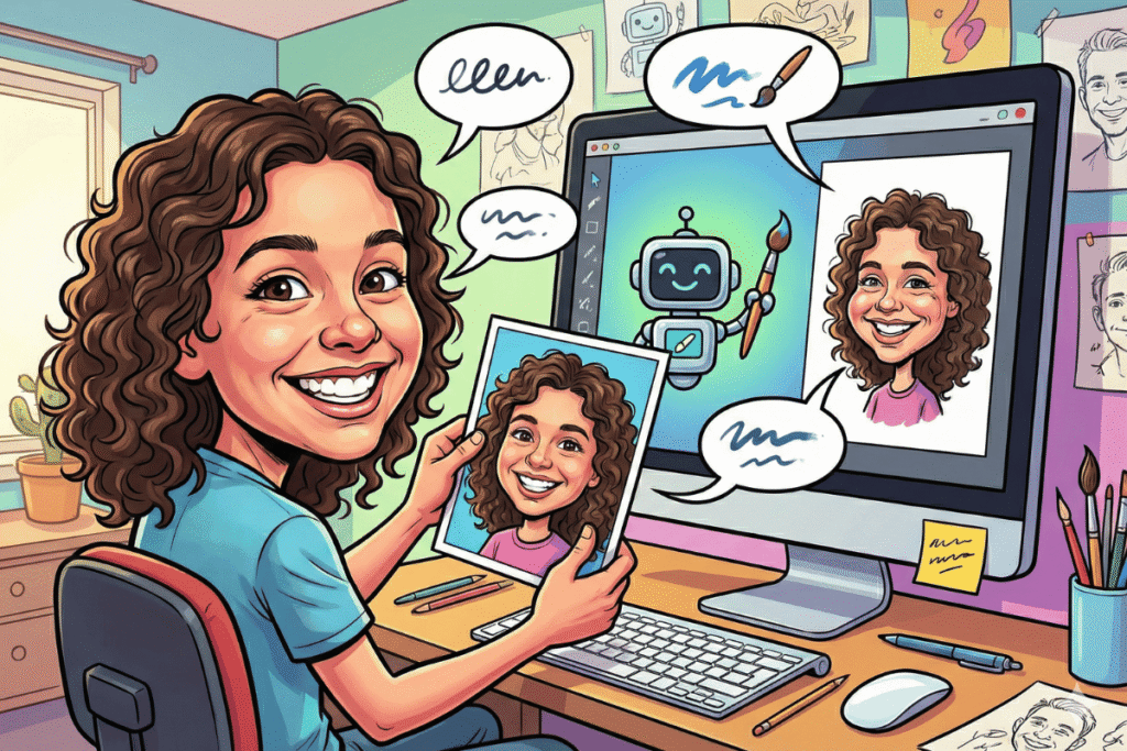 Como criar caricatura no chatgpt meninas, Gadget Garimpo Acessorios de tecnologia
